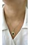 Steel Green Emerald Serenay Necklace - 2