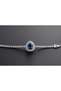 Women's Sapphire Stone Zircon Decorated Drop Model 316 L Steel Bracelet - 4