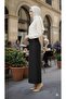 Women's Black Pocket Pencil Skirt (button detailed 93-94 cm) (launch price for a limited time) - 2