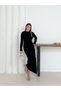 Women's Modal Fabric Long Sleeve Side Tie Detail Dress - 7