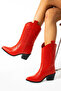 Karlas Western Women's Cowboy Embroidered Boots C315-Red - 2
