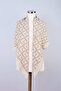 V Patterned Knitwear Triangle Shawl - 4