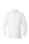 Unisex Polo Neck Thessaloniki Thick Knit Long Sleeve School T-Shirt White - 7