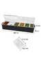 Gastroplast 6 Compartment Bar Container with Lid - 3