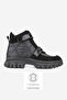 Women's Black Genuine Natural Leather Size 36-41 Parachute Fabric Boots & Booties - 2