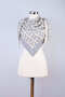 V Patterned Knitwear Triangle Shawl - 3