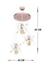 Super Modern Retro Chandelier Lighting Marsis 3-Piece Pendant Lamp Glass Metal White Rose Chandelier Pendant Lamp Chandelier Models Living Room Kitchen Chandelier E-27 Ceiling Lighting with Lamp Holder White Rose - 3
