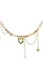 Heart Detailed Broken Stone Chocker Necklace - 4