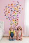 Colorful Butterflies 50 Different Figures Kids and Baby Room Wall Sticker Set