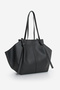 Women's Shopper Shoulder Bag with Inner Bag and Zipper Detvis Black - 2