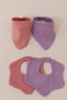4-Piece 100% Organic Cotton 8-Layer Multi Muslin Flower and Scarf Model Baby Girl Drool and Feeding Bib