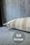 غطاء وسادة/مخدة من القطن الحديث مقاس 30x50 بخطوط بنية اللون مكون من قطعتين - 5