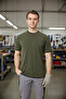 Men's Khaki O Neck Tshirt 92 Cotton Cod Shirt Breathable Relaxed Fit