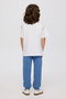 Boy's Print Detailed Short Sleeve White T-Shirt - 2