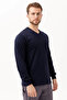 V Neck Long Sleeve Combed Cotton Tshirt Padus Shirt Relaxed Fit for Daily Business Use - 5