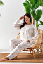 Long Sleeve Plus Size Women's Pajama Set- Floral Print Pajamas - Pinterest Basic Women's Pajamas - 4