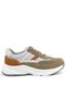 Genuine Leather Anatomical Sand Color Laced Lightweight Children's Sports Shoes - 3