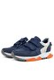 Genuine Leather Navy Blue Gray Kids Sneakers Sports Shoes - 5
