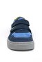 Genuine Leather Navy Blue Velcro Boys' Sports Shoes - 3