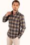 قميص Slimfit Lumberjack للرجال - أزرق داكن خردل، مع صندوق هدايا - 4