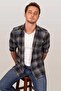 قميص Lumberjack للرجال - أزرق داكن وأبيض، Slimfit، مع صندوق هدايا - 4