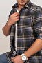 قميص Lumberjack للرجال - أزرق داكن وأبيض، Slimfit، مع صندوق هدايا - 3