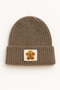 Beige Luxury Wool Gingerbread Punch Detailed Beanie Christmas Cookie - 2