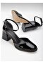 Black patent leather platform heels - 4