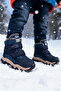 Navy Blue Color with Fur Inside New Season Children's Boots & Booties Winter Children's Boots with Wool