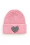 Pink Children and Teenagers Beret Silvery Grey Heart Punch Pattern Luxury Wool Hat Christmas Gift - 6