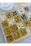 No:120-24 Jewelry Bracelet Necklace Making Set in a Compartmented Box in Pearl and Gold Silver Colors - with 2 Beads - 2