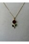 One Hundred Percent Steel Chain Rose Necklace - 4