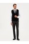 Black Slim Fit V-Neck Knitwear Vest 50317313-Vr046 - 4