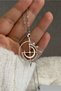 Sun Moon and Planet Themed Marginal Steel Necklace, Handmade Premium Steel Pendant with Steel Tips - 4