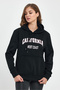 Women's Hooded Comfortable Fit Inner Fleece 3 Thread Kangaroo Pocket California West Printed Sweatshirt - 2