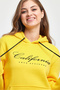 Süperlife Women's Hooded Comfortable Fit Fleece Inside 3 Thread California Printed Sweatshirt Spr24Swk03 - 6