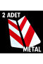 Vehicle Warning Sign-Tüvtürk Approved- 56.5 X 14 cm 2 Pieces Red-White (Metal)