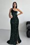 Trend Velvet Sequin Dress Emerald
