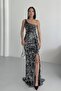 Trend Velvet Sequin Dress Gray