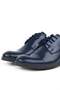 Navy Blue Patent Leather Oxford Laced Classic Children's Shoes - 8