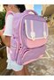 Color Bags College Style Backpack - Green, Purple, Navy Blue - 3