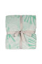 Jacquard Flannel Blanket – Single (150x200 cm) | Knitted Leaf Embossed | Soft & Cozy Light Green| - 4