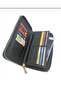 Black Zippered Large Size Women's Handbag and Wallet - 4