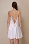 3978 Ecru Satin Nightgown Dressing Gown Set - 5