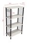 Bathroom Organizer 4-Shelf Bathroom Cabinet Convertible Multi-Purpose Cabinet Spacious Bookshelf Kitchen Shelf - 6