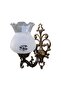 Single Handled Aplique Wooden White Glazed - 3