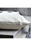 وسادة زخرفية مصنوعة يدويًا من القطن المطرز بلون الأنثراسيت / غطاء وسادة فردي - 6