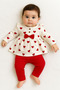 Hearted Baby Girl Set (Without Bandana) - 7