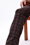Cotton Pocket Plaid Printed Elastic Waist Stylish and Comfortable Men's Pajama Bottoms Brown - 5