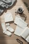 Soft Ecru Winter Wool Scarf Beanie Socks Set - 7